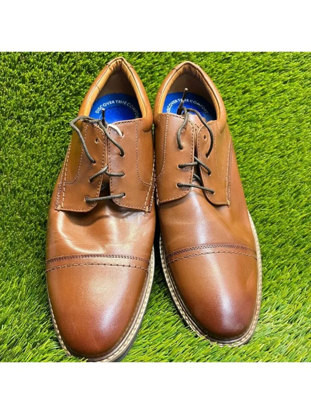 Nunn Bush Westfield Mens Size 10.5 Brown Classic Cap Toe Oxford Dress Shoes
